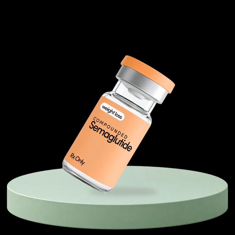 Compounded semaglutide vial for weight management
