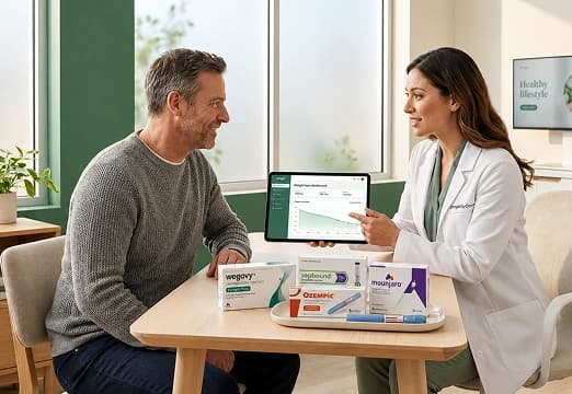 Patient starting a treatment plan with a licensed provider